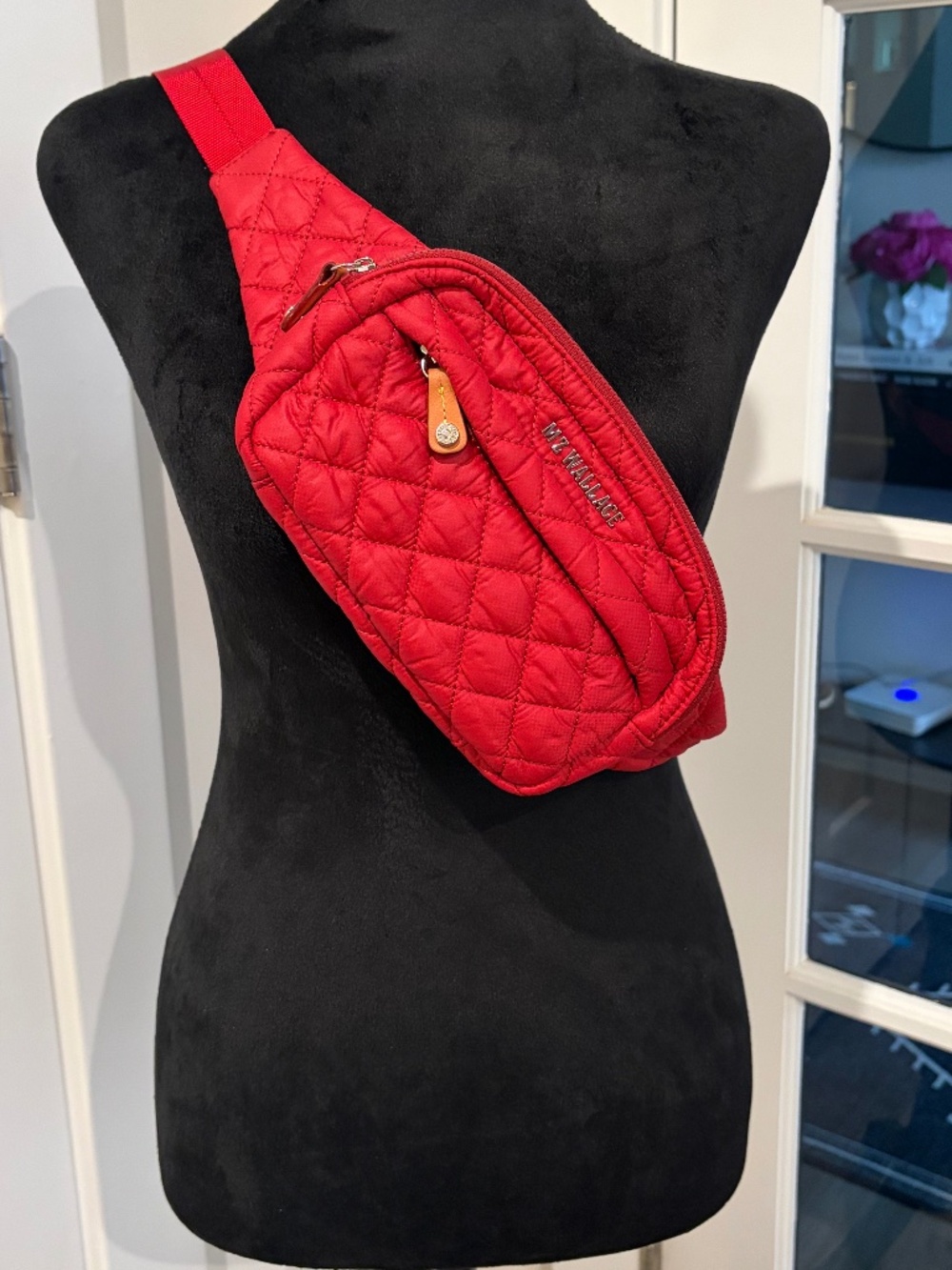 MZ Wallace Red Metro Quilted Belt Bag - Picture 2 of 10